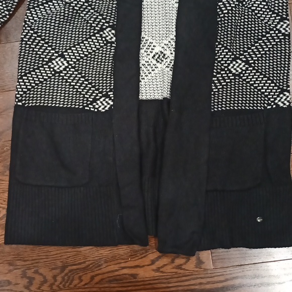 Olsen Henny Open Front Wool Yarn Cardigan Sweater Golden Glam M - Picture 8 of 16